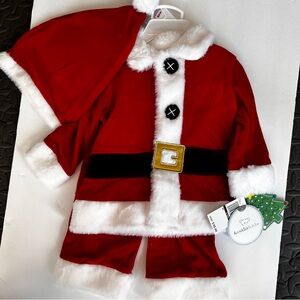 NWT!!! Koala kids 3-Piece Red Velour Elf Holiday Set- 6-9 months